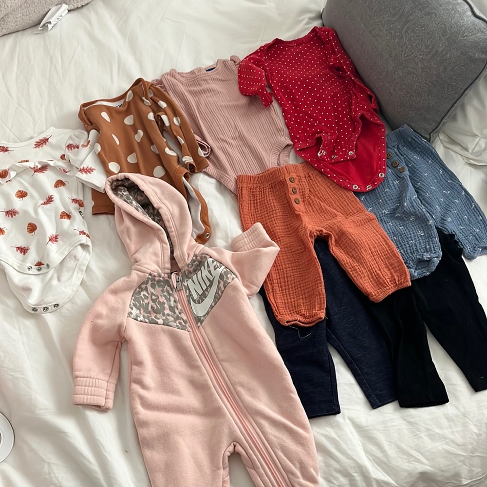 Lot of 3-6 month baby girl clothing, Nike Jumpsuit NWT